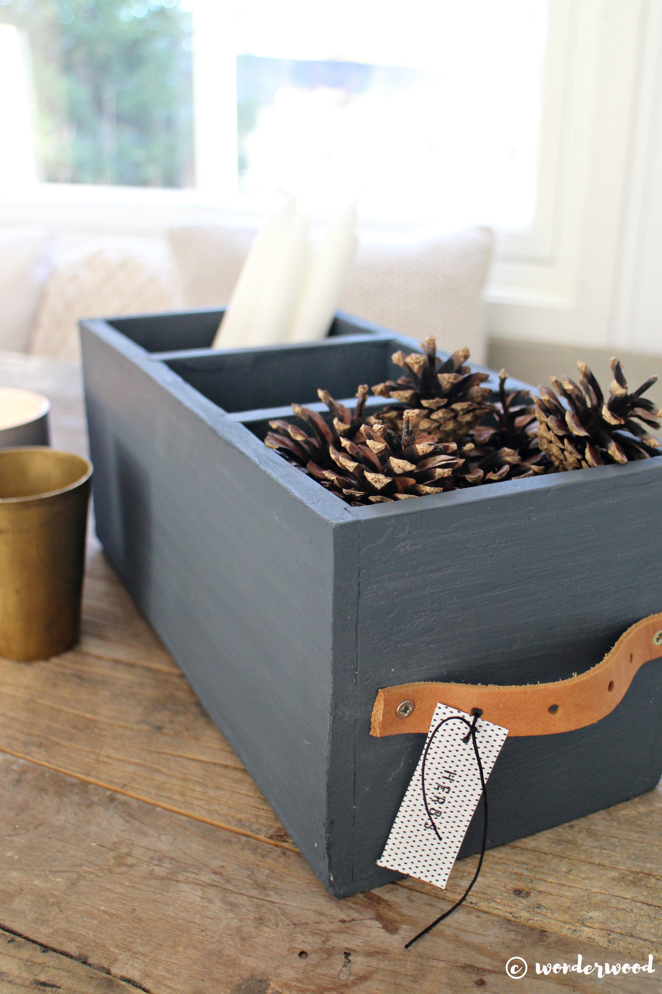 gjenbruk av treboks // recycled wooden box