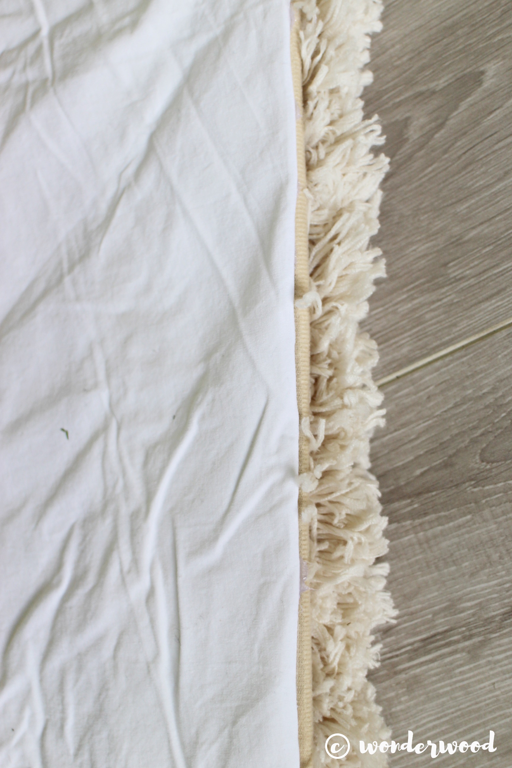IKEA hack: badematte til stor boho pute // bath mat to large boho pillow