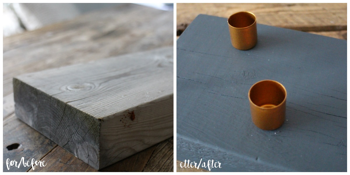 TIPS TIL HJEMMELAGDE JULEGAVER 3: diy lysestake av tre og kobber // HOMEMADE CHRISTMAS GIFT IDEA 3: diy wood and copper candle holder