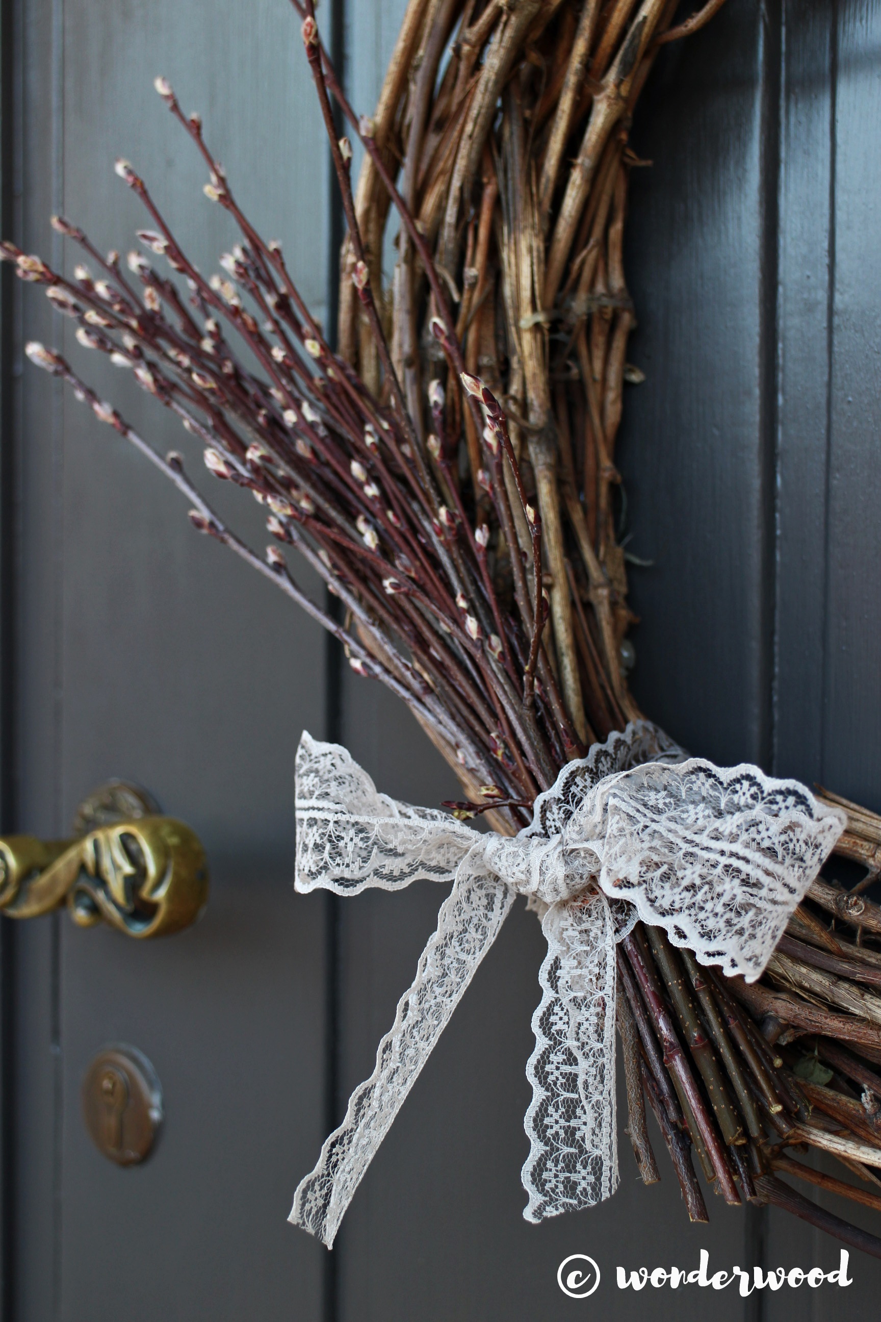 diy enkel påskekrans // diy easy easter wreath