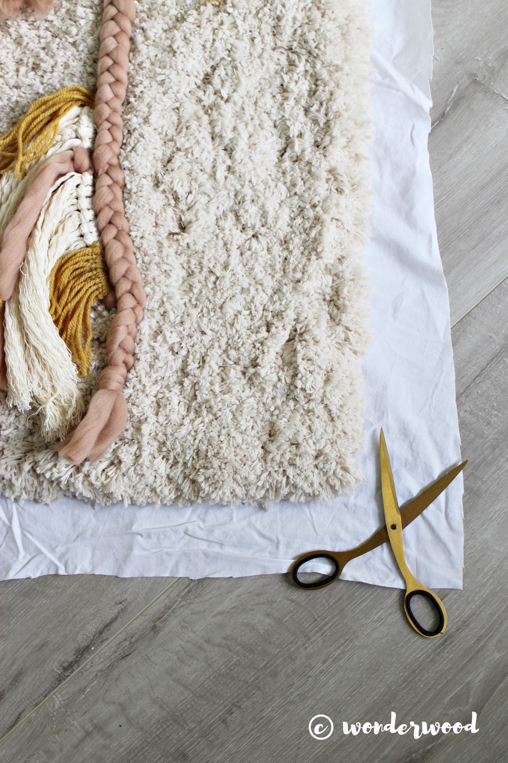 IKEA hack: badematte til stor boho pute // bath mat to large boho pillow