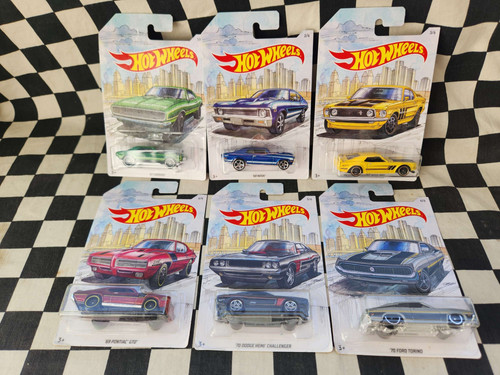Hot Wheels Detroit Muscle Set Cars Camaro Nova Gto Torino Mustang Dodge Hemi Kustomkollector