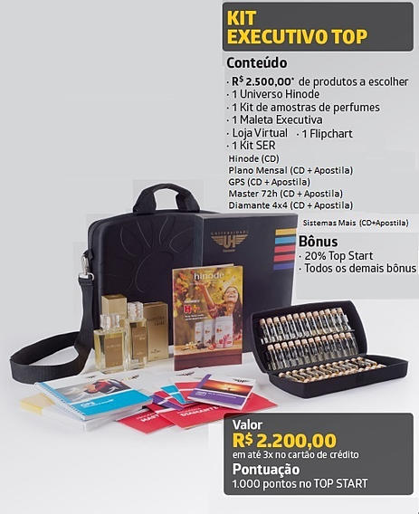 o Quem entra com esse kit tem direito à 20% no Bônus TOPSTART (binário) o Pode avançar no plano de carreira Hinode