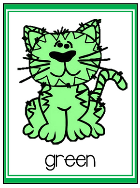 color posters and activities for preschool family and child