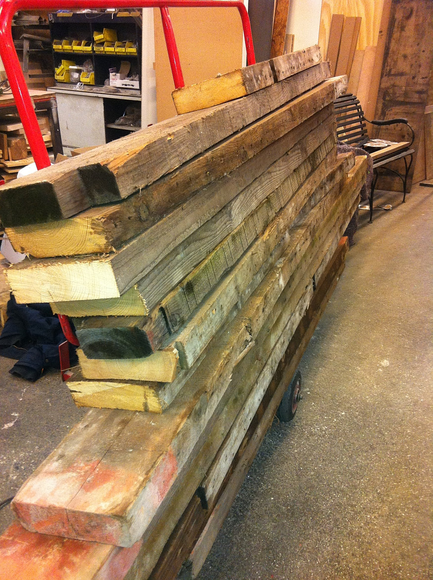 Keukens op maat van staal, hout en andere natuurlijke materialen Werkblad groen keuken