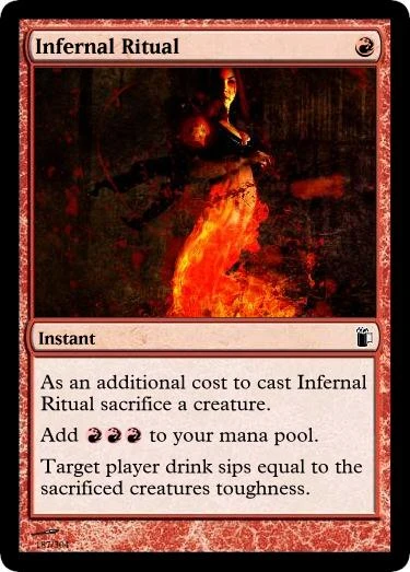 magic the drinking game drunkenmagic red cards