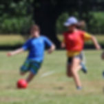 campers playing soccer