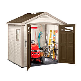 Garden Storage Plastic Sheds Bike Shed Keter Outdoor Tool House 8x6 ...