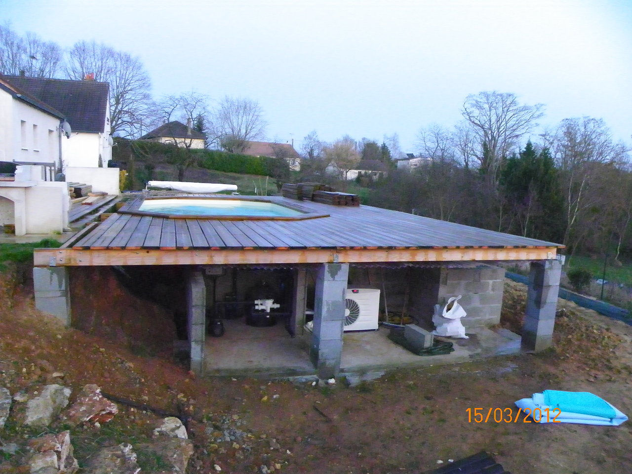 terrasse beton sur pilier