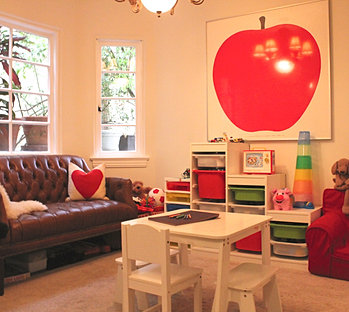 Off the kitchen playroom