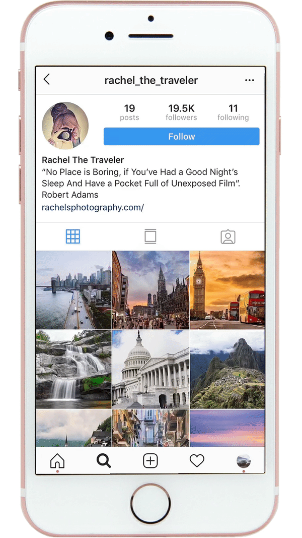 other people's pictures means that your name shows up on
