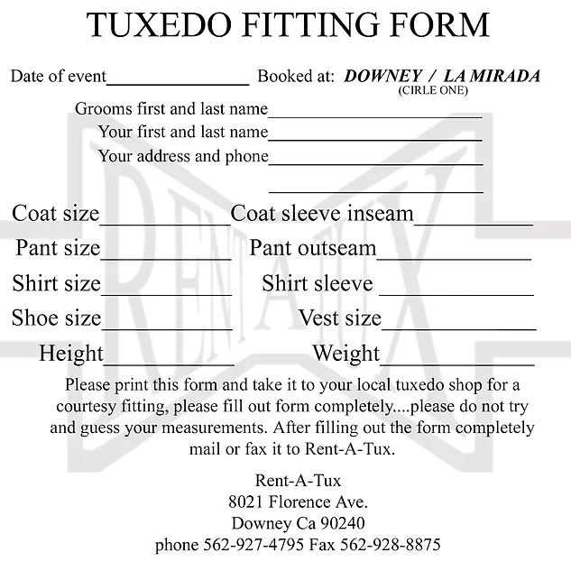 rent a tux complete wedding packages rent a tux or rent a slim tux tuxedo measurements form
