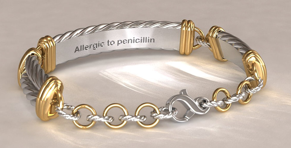 Designer medical ID bracelets