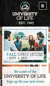 विश्वविद्यालय लैंडिंग पृष्ठ