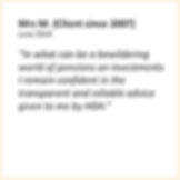 Testimonial from Mrs M