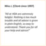 Testimonial from Miss J