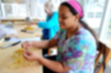 grandmother/granddaughter pasta team