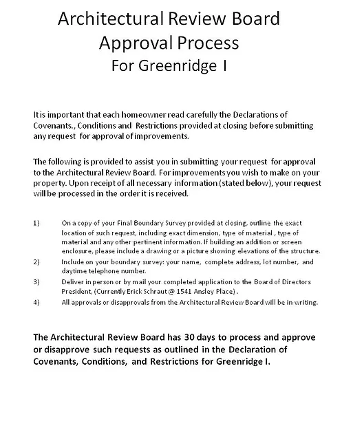 instructions arb form hoa architectural review form