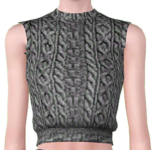 Knit Highneck Sleeveless Top