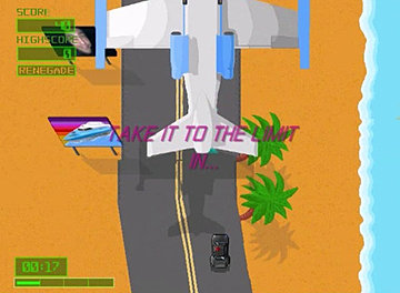 monster finger games super renegade response indie pc ouya ios android retro rgg retrogamegeeks.co.uk retrogaming videogames review screenshot apb driving chase hq guns cops