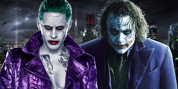 deux styles opposés un Ledger classique en complet 3 pièces et un Leto gangster/punk. Le maquillage diffère également dans Batman, le joker ne dévoile