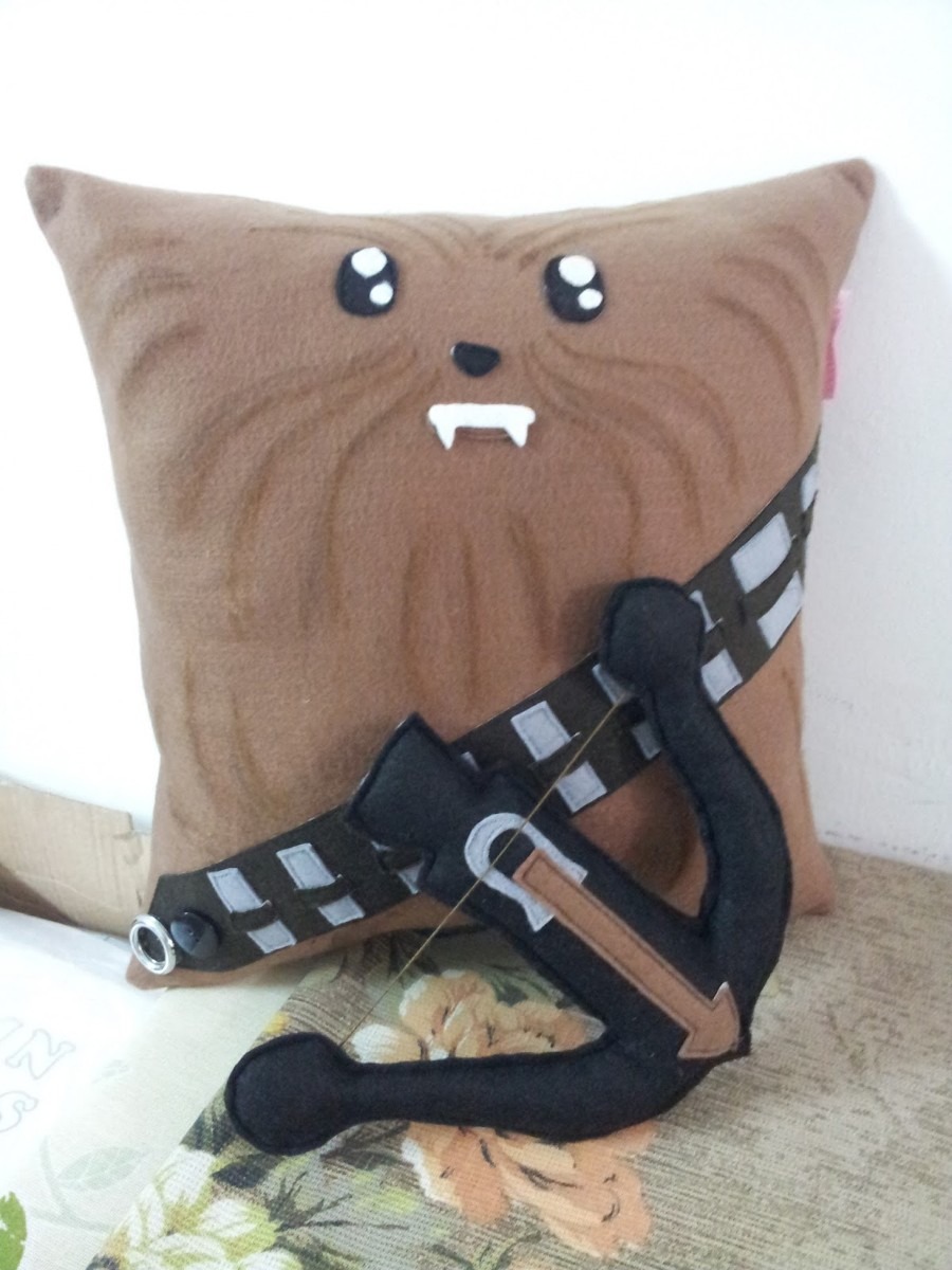 Handmade Star Wars Chewbacca with Bowcaster Pillow