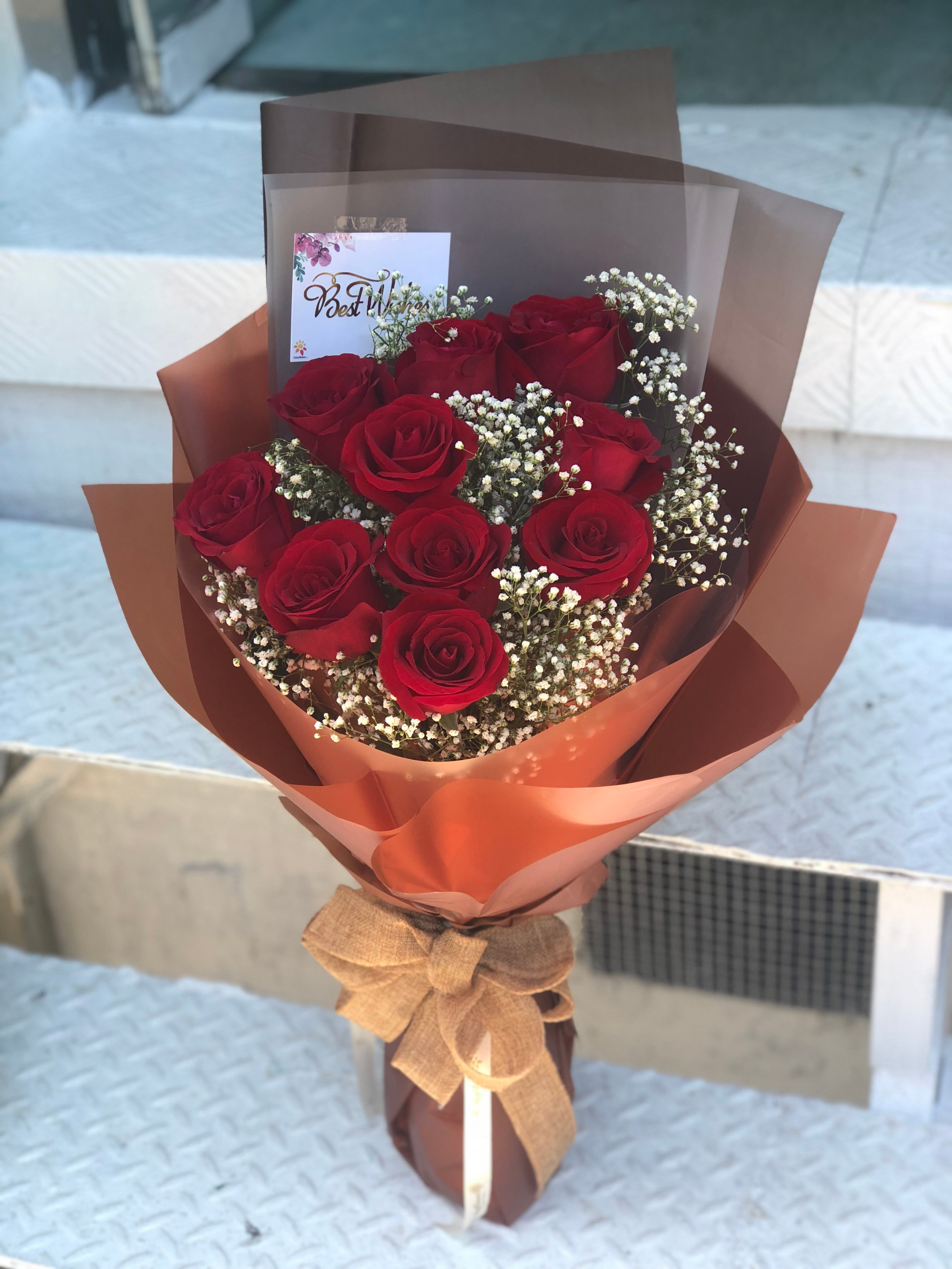 red rose bouquet 红玫瑰花束 re10bo