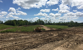 Dozer working on site grading activities