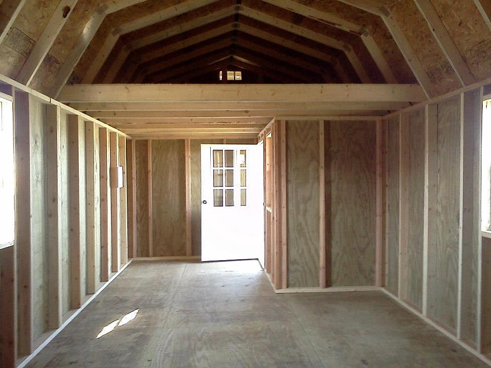 Premier Portable Buildings | Side Lofted Barn Cabin Inside ...