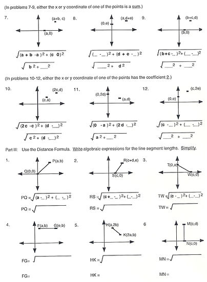 Printables Coordinate Geometry Distance Formula Worksheet coordinate geometry distance formula worksheet precommunity worksheets intrepidpath algebraic coordi