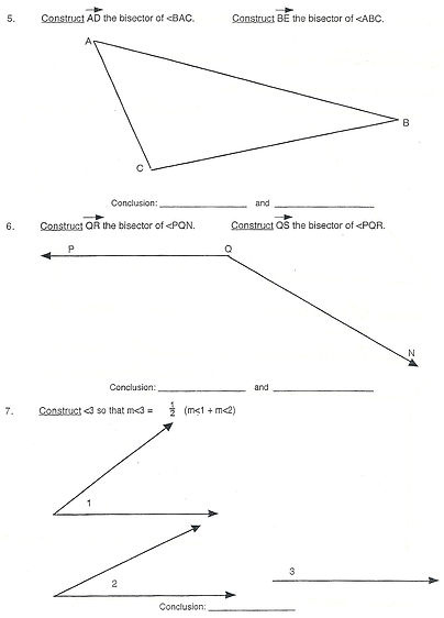 Printables Angle Bisector Worksheet constructing angle bisector worksheet intrepidpath construction bisectors