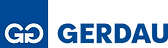 Logotipo da Gerdau e letras azuis