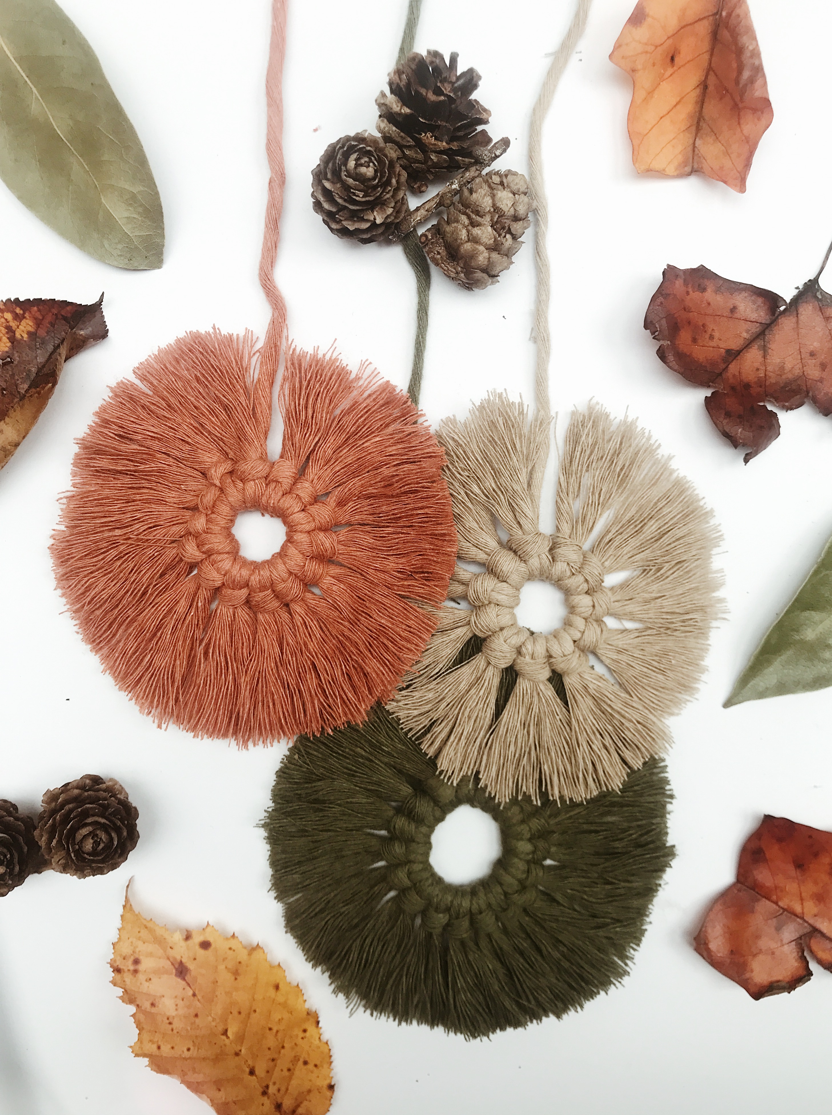 Mini Macrame Autumn Wreaths