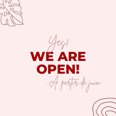 Green Minimal We Are Open Instagram Post