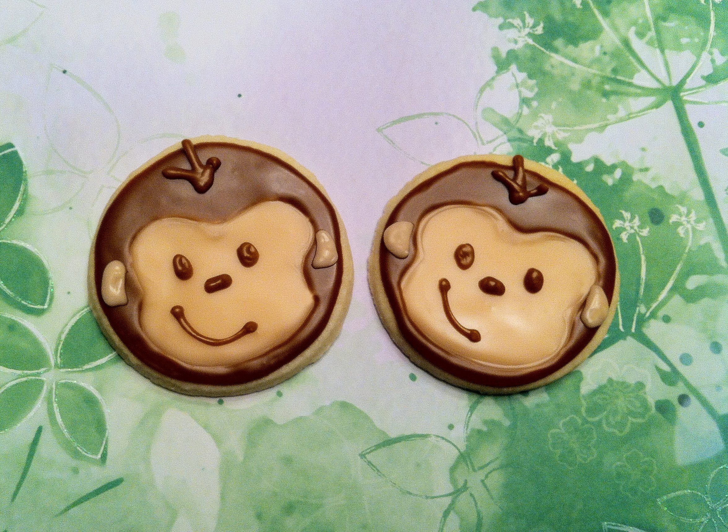 Butterdreamery Custom Bakery Syracuse NY Monkey Cutout Sugar Cookies