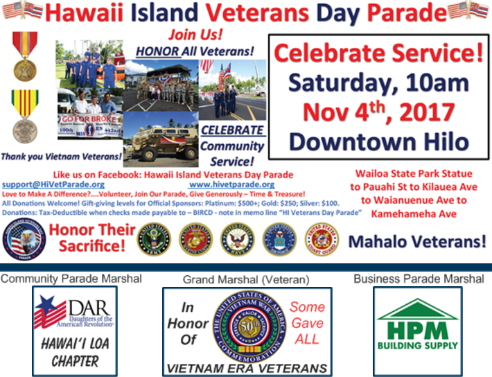 veterans day parade 2017 dar