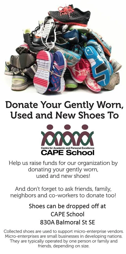 shoe fundraiser flyer