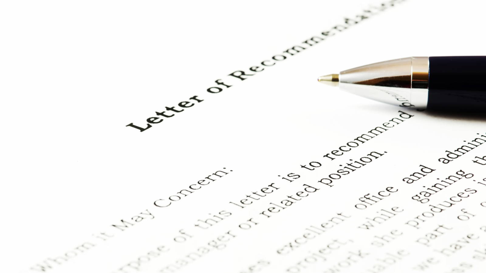 letter of recomedation
