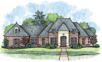 The St. Louis | Madden Home Design - Acadian House Plans, French ...  St Louis rendering.jpg