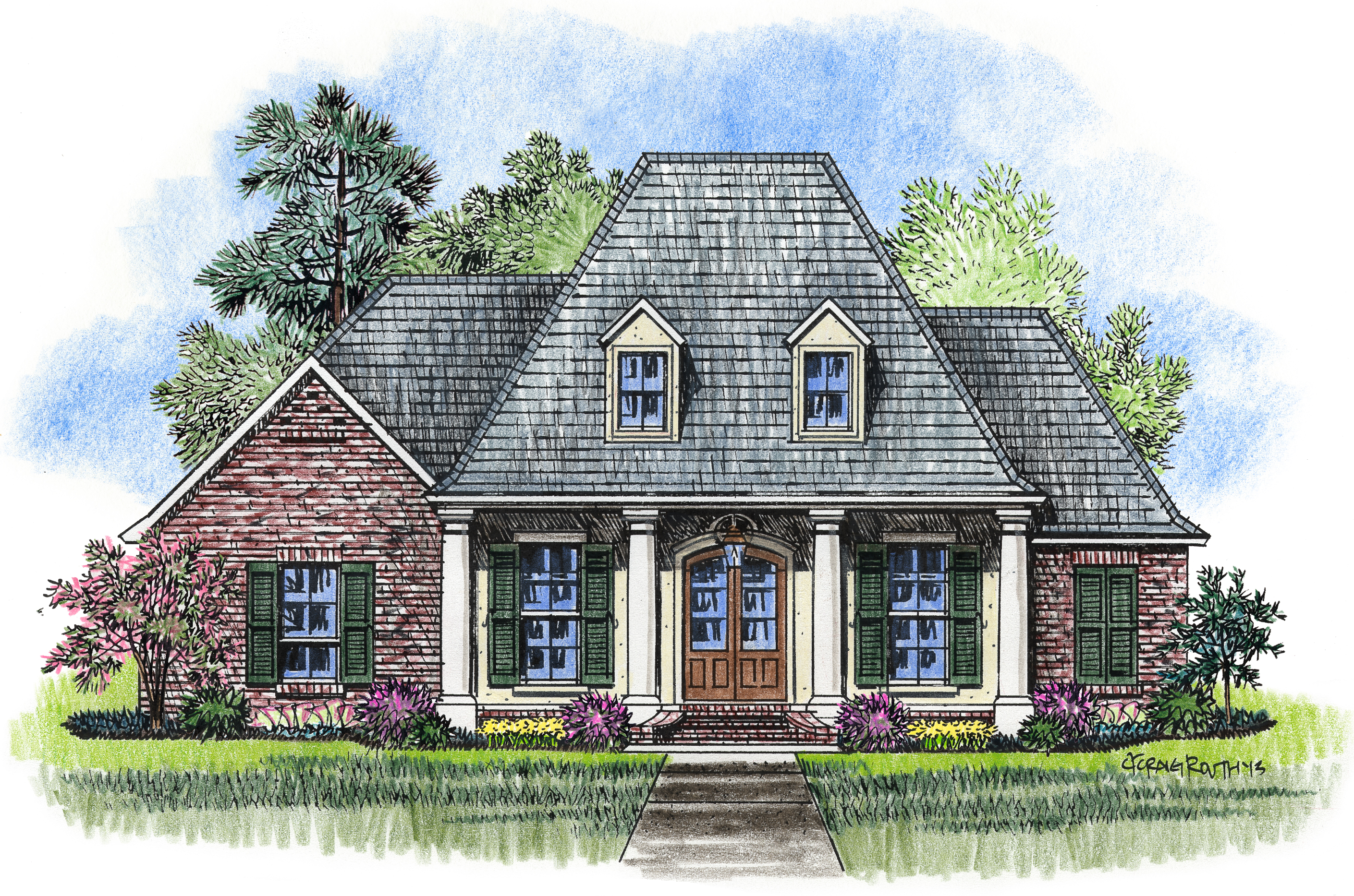 The Evangeline Madden Home Design Acadian House Plans, French