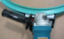 cut-off saw for evenly cutting culvert or riser pipe ultra rib