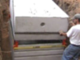 sure-set guide corner for easy and quality installation of sectional concrete tanks