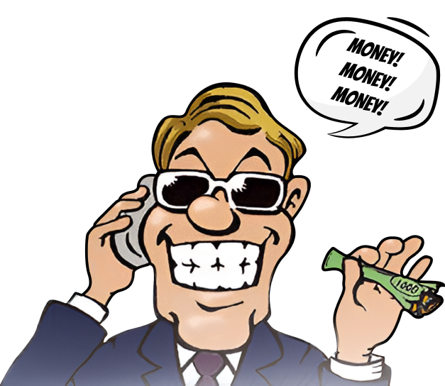 The super businessman in tycoon online he is smoking money