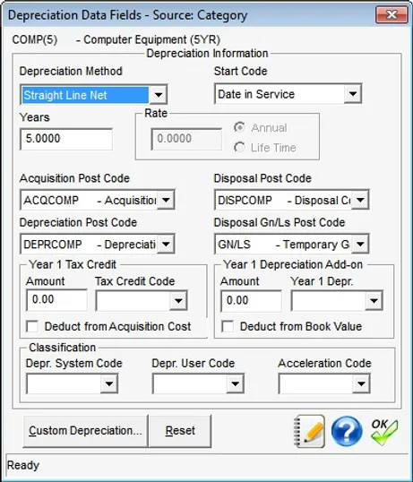 fixed assets depreciation