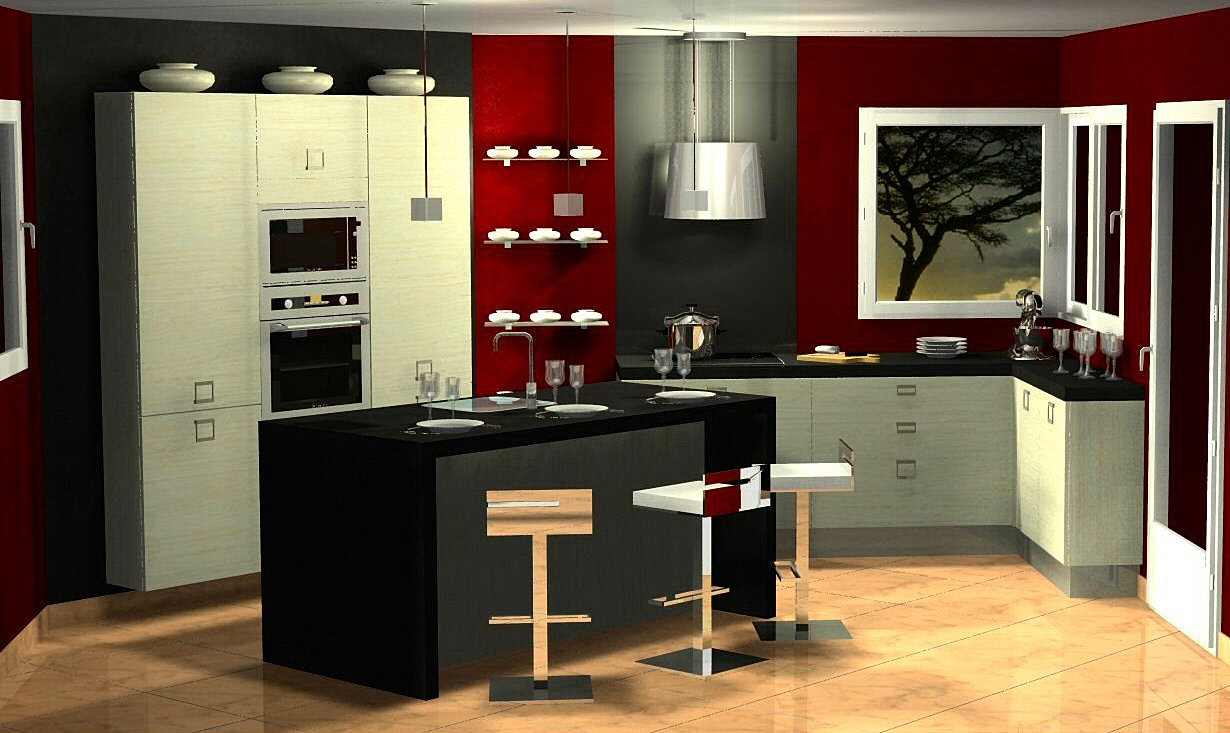 Menuis art cuisine moderne, cuisine design dressing vichy ...