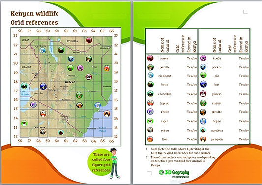 of  worksheets worksheets  worksheet  geography  Kenya geography grid geography Kenya references