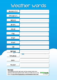 Free weather worksheets for learning all about the weather