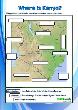 Human and physical features of kenya ks1 picture