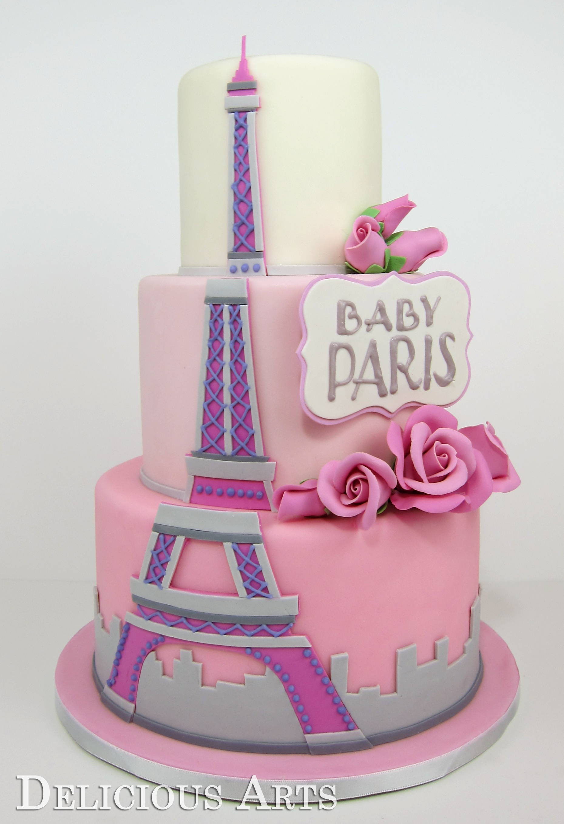 Paris Themed Fondant Cake Paris Themed Fondant Cake