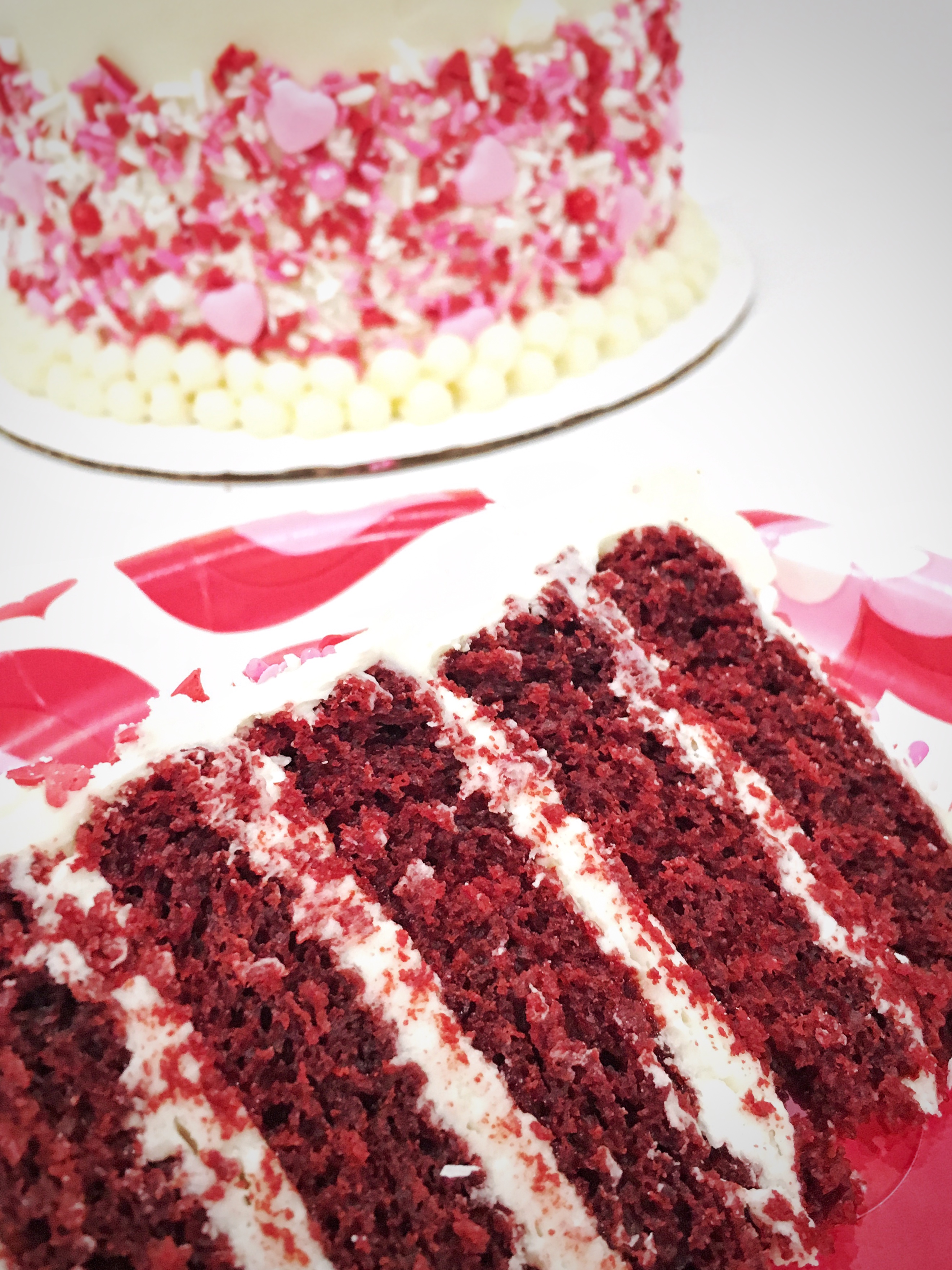 Red Velvet Cake With White Chocolate Frosting